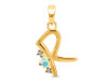 Opal & White Topaz Alphabet R Pendant OPL-RDA-18.