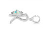 Opal & White Topaz Alphabet R Pendant OPL-RDA-18.