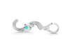Opal & White Topaz Alphabet S Pendant OPL-RDA-19.