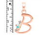 Opal & White Topaz Alphabet B Pendant OPL-RDA-2.