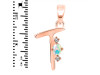 Opal & White Topaz Alphabet T Pendant OPL-RDA-20.