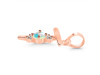 Opal & White Topaz Alphabet T Pendant OPL-RDA-20.