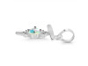Opal & White Topaz Alphabet T Pendant OPL-RDA-20.