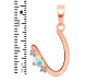 Opal & White Topaz Alphabet U Pendant OPL-RDA-21.