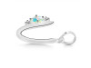 Opal & White Topaz Alphabet U Pendant OPL-RDA-21.