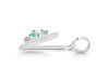 Opal & White Topaz Alphabet V Pendant OPL-RDA-22.