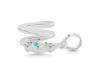 Opal & White Topaz Alphabet W Pendant OPL-RDA-23.