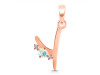 Opal & White Topaz Alphabet Y Pendant OPL-RDA-25.