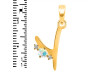 Opal & White Topaz Alphabet Y Pendant OPL-RDA-25.