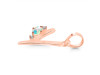 Opal & White Topaz Alphabet Y Pendant OPL-RDA-25.