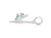 Opal & White Topaz Alphabet Y Pendant OPL-RDA-25.