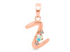 Opal & White Topaz Alphabet Z Pendant OPL-RDA-26.