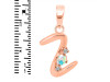 Opal & White Topaz Alphabet Z Pendant OPL-RDA-26.