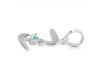 Opal & White Topaz Alphabet Z Pendant OPL-RDA-26.