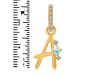 Opal & White Topaz Alphabet A Pendant OPL-RDA-27.