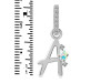 Opal & White Topaz Alphabet A Pendant OPL-RDA-27.