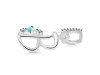 Opal & White Topaz Alphabet B Pendant OPL-RDA-28.