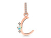 Opal & White Topaz Alphabet C Pendant OPL-RDA-29.