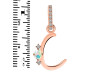 Opal & White Topaz Alphabet C Pendant OPL-RDA-29.