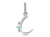 Opal & White Topaz Alphabet C Pendant OPL-RDA-29.
