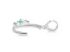 Opal & White Topaz Alphabet C Pendant OPL-RDA-3.