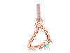 Opal & White Topaz Alphabet D Pendant OPL-RDA-30.