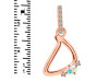 Opal & White Topaz Alphabet D Pendant OPL-RDA-30.