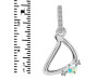 Opal & White Topaz Alphabet D Pendant OPL-RDA-30.