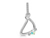 Opal & White Topaz Alphabet D Pendant OPL-RDA-30.