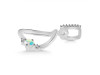 Opal & White Topaz Alphabet D Pendant OPL-RDA-30.