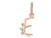 Opal & White Topaz Alphabet E Pendant OPL-RDA-31.