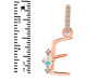 Opal & White Topaz Alphabet E Pendant OPL-RDA-31.