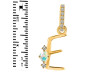 Opal & White Topaz Alphabet E Pendant OPL-RDA-31.