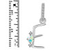 Opal & White Topaz Alphabet E Pendant OPL-RDA-31.
