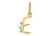 Opal & White Topaz Alphabet E Pendant OPL-RDA-31.