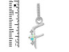 Opal & White Topaz Alphabet F Pendant OPL-RDA-32.