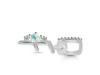 Opal & White Topaz Alphabet F Pendant OPL-RDA-32.