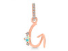 Opal & White Topaz Alphabet G Pendant OPL-RDA-33.