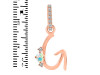 Opal & White Topaz Alphabet G Pendant OPL-RDA-33.