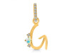 Opal & White Topaz Alphabet G Pendant OPL-RDA-33.