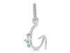 Opal & White Topaz Alphabet G Pendant OPL-RDA-33.
