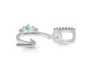 Opal & White Topaz Alphabet G Pendant OPL-RDA-33.