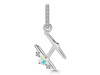Opal & White Topaz Alphabet H Pendant OPL-RDA-34.