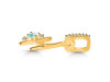 Opal & White Topaz Alphabet H Pendant OPL-RDA-34.