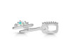 Opal & White Topaz Alphabet H Pendant OPL-RDA-34.
