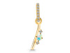Opal & White Topaz Alphabet I Pendant OPL-RDA-35.