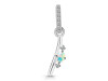 Opal & White Topaz Alphabet I Pendant OPL-RDA-35.