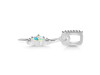 Opal & White Topaz Alphabet I Pendant OPL-RDA-35.