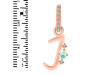 Opal & White Topaz Alphabet J Pendant OPL-RDA-36.