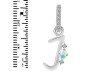 Opal & White Topaz Alphabet J Pendant OPL-RDA-36.
